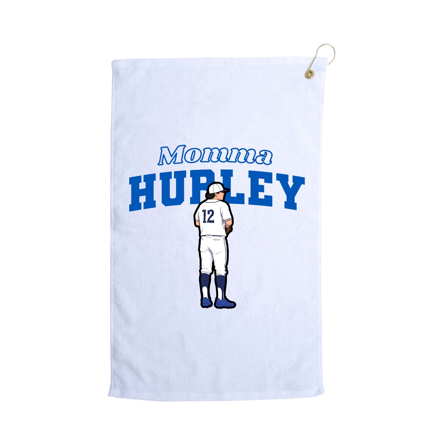 Golf Towel — Mothers Day Block in White