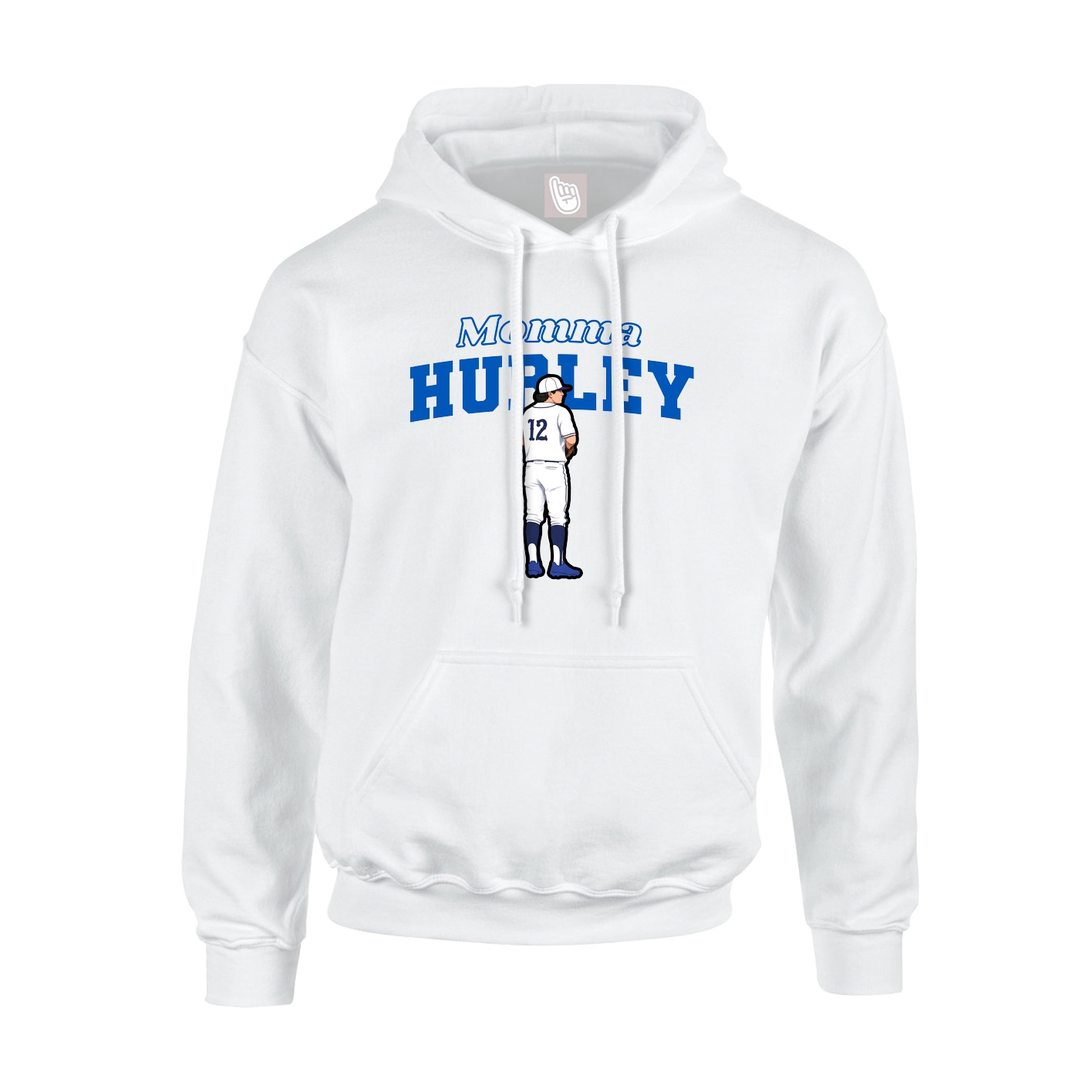Youth Hoodie — Mothers Day Block in White