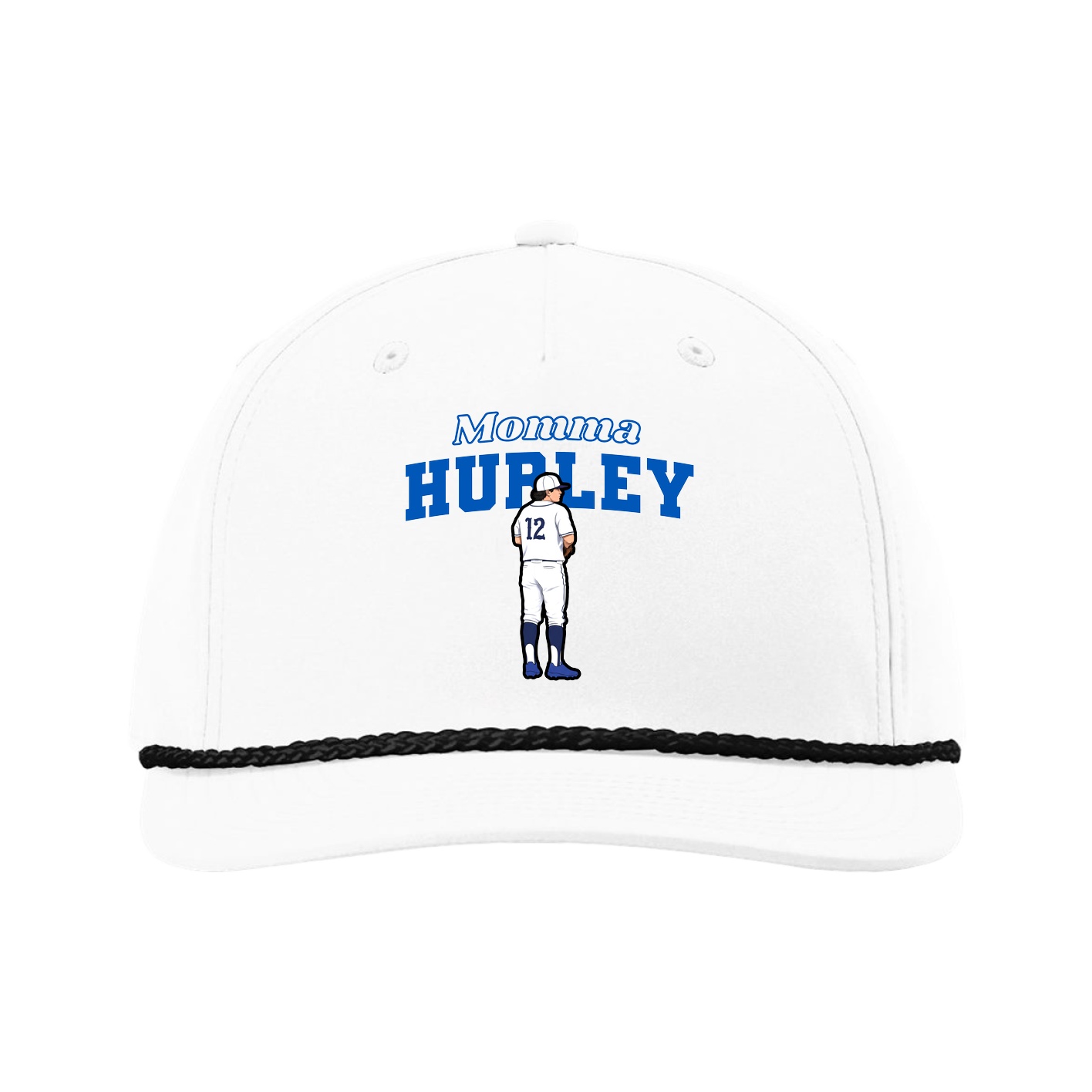Five-Panel Classic Rope Cap — Mothers Day Block in White