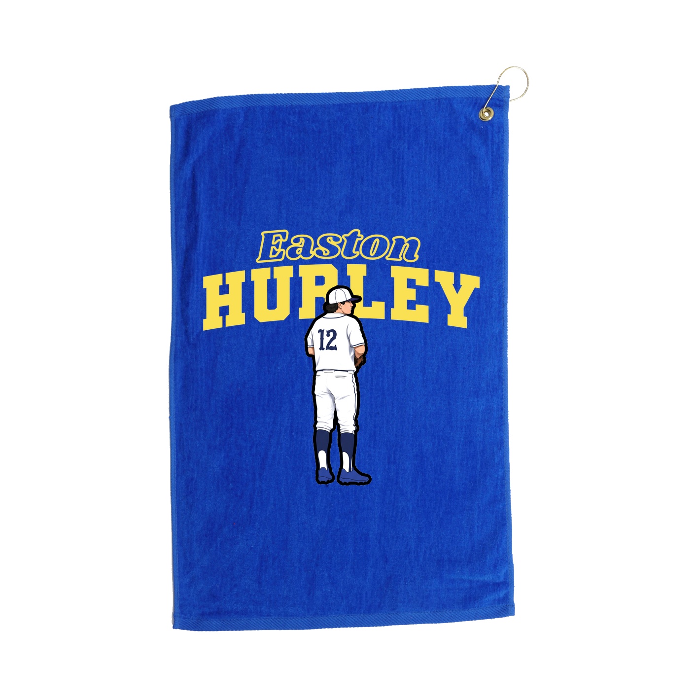 Golf Towel — Name Arch in Royal
