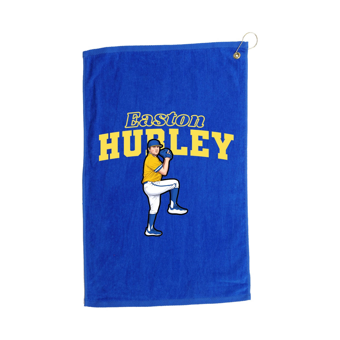 Golf Towel — Name Arch in Royal