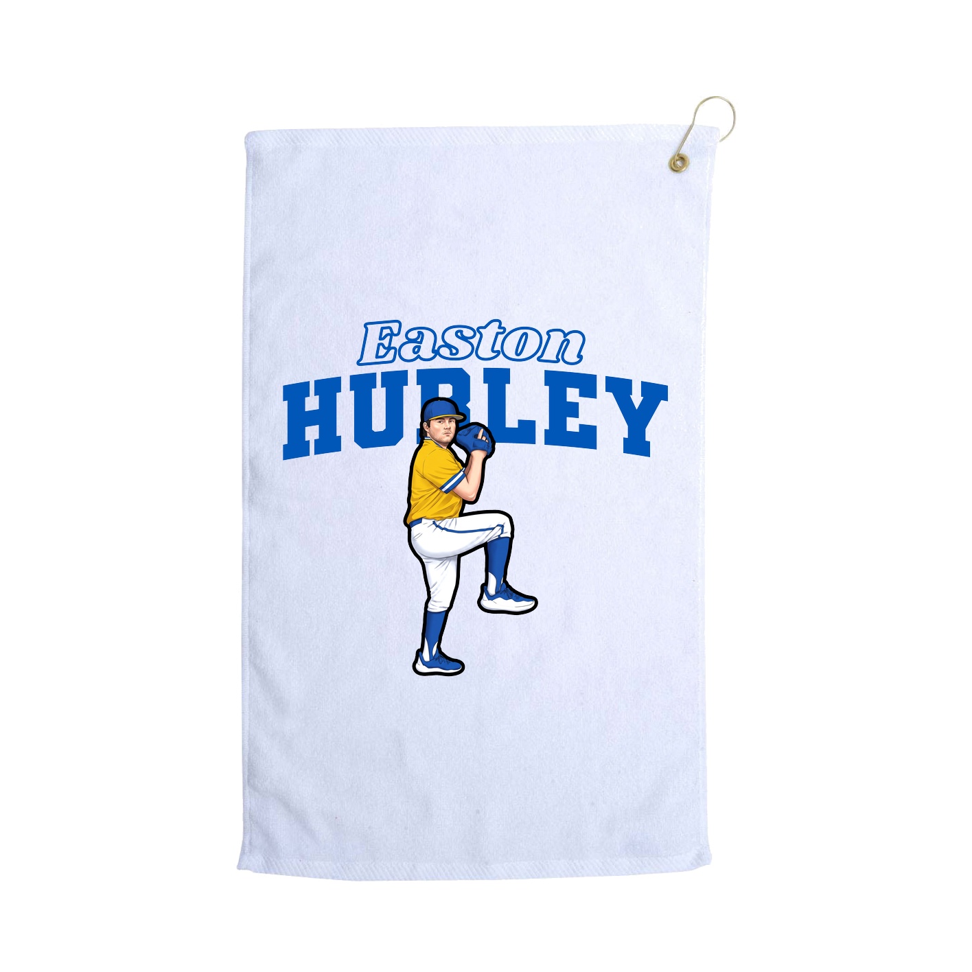 Golf Towel — Name Arch in White