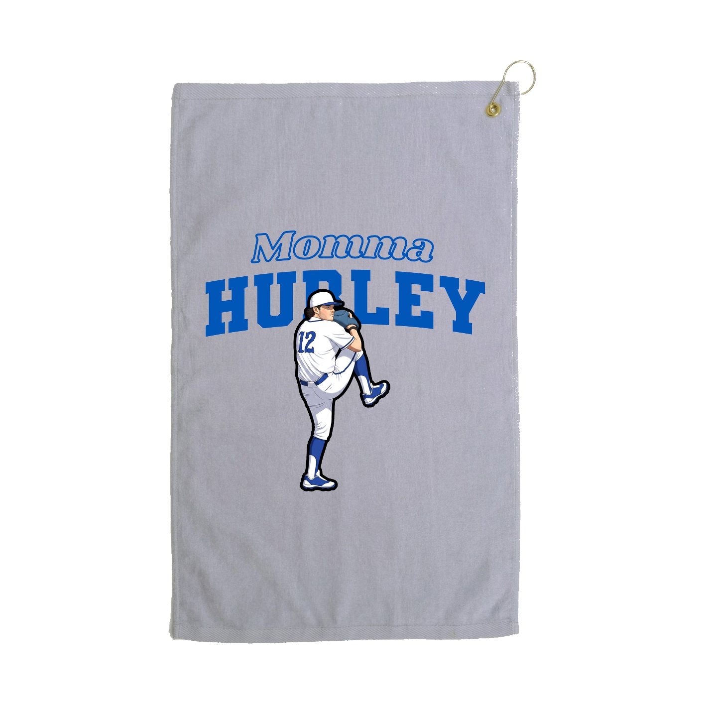 Golf Towel — Mothers Day Block in Grey