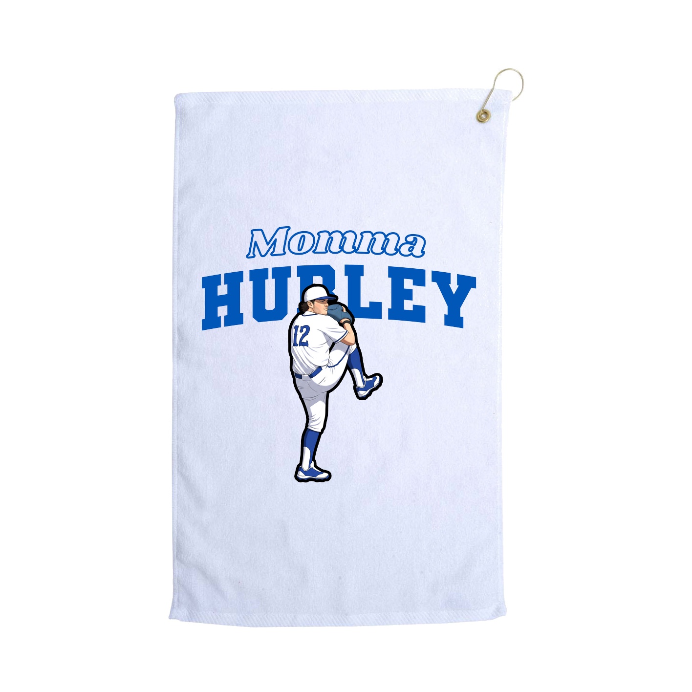 Golf Towel — Mothers Day Block in White