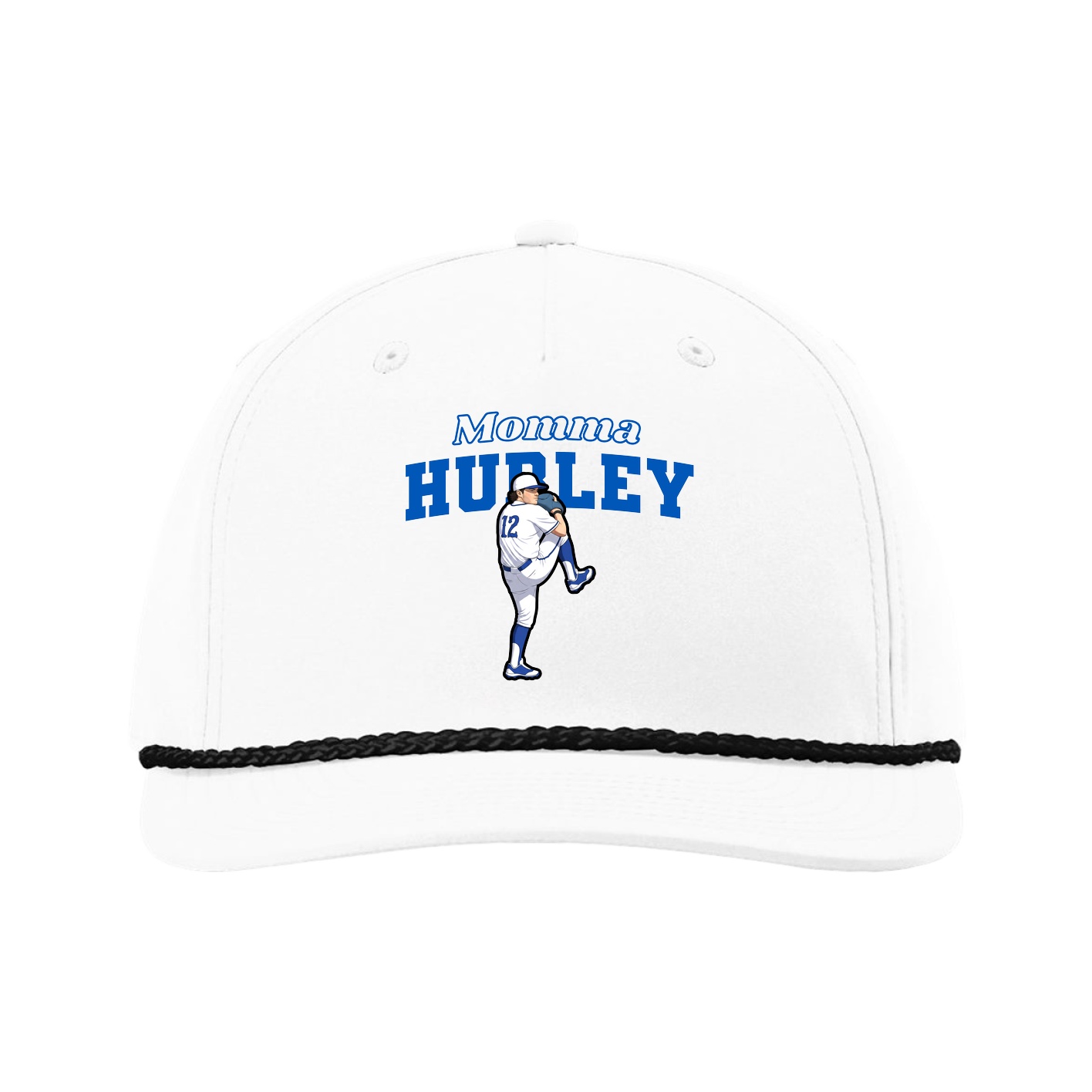 Five-Panel Classic Rope Cap — Mothers Day Block in White