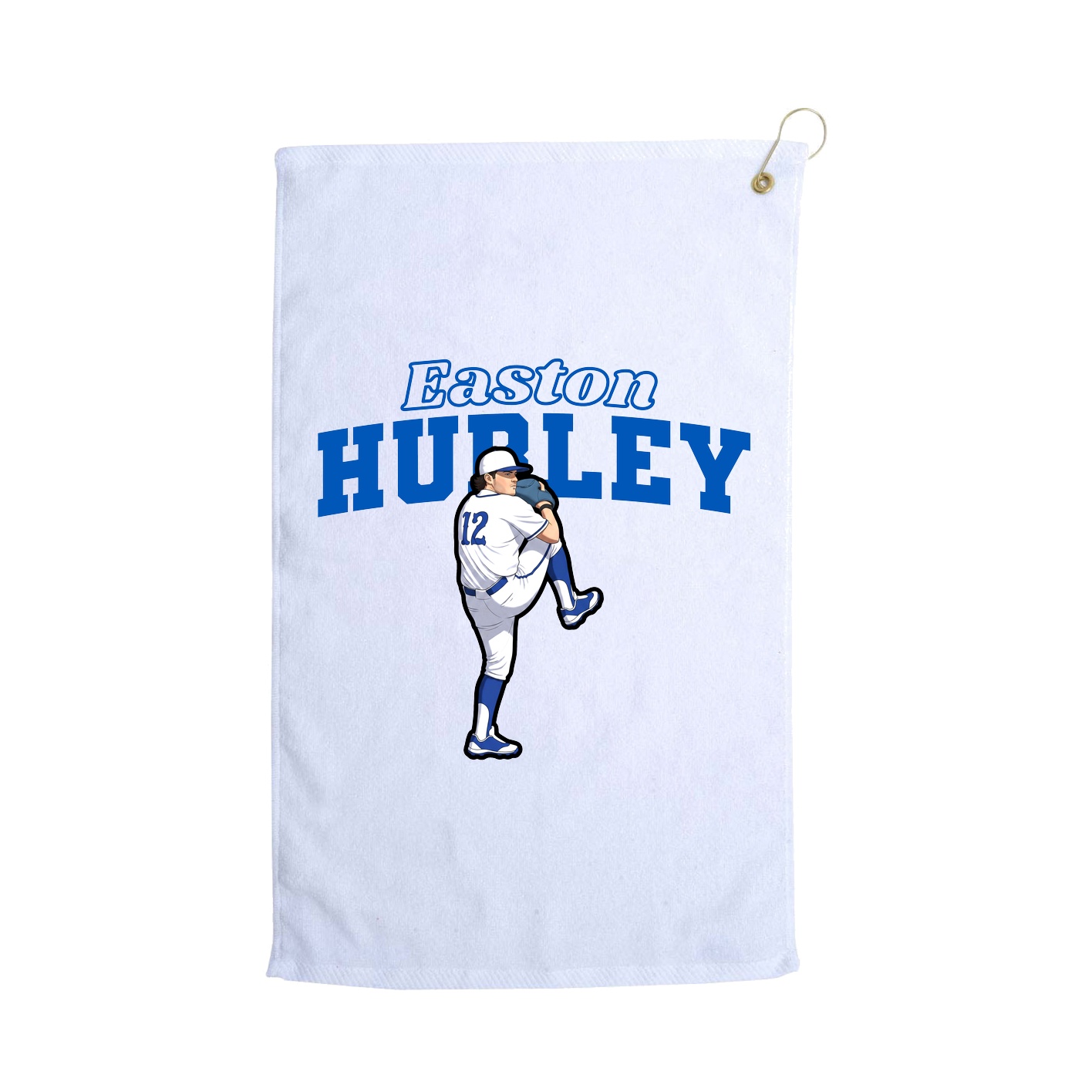 Golf Towel — Name Arch in White