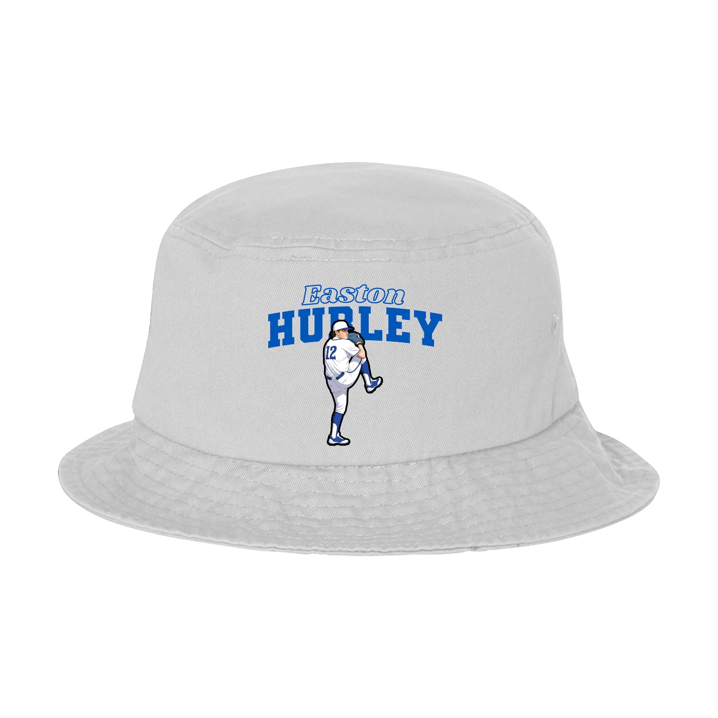 Bucket Cap — Name Arch in White