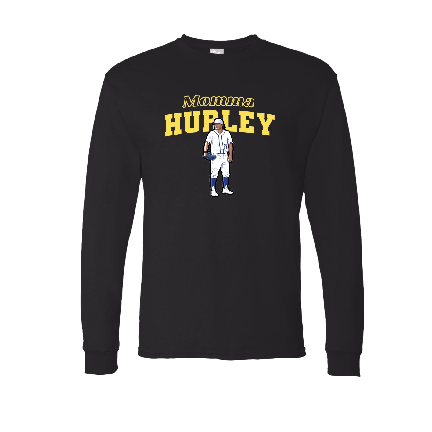 Long Sleeve Tee — Mothers Day Block in Black