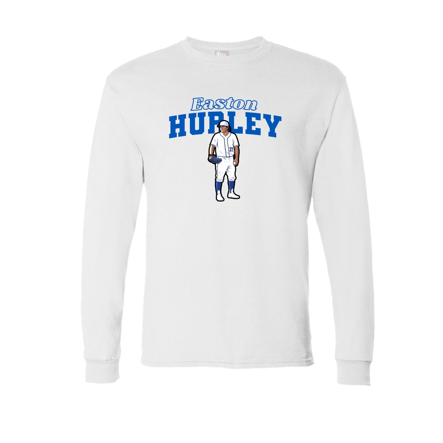 Long Sleeve Tee — Name Arch in White