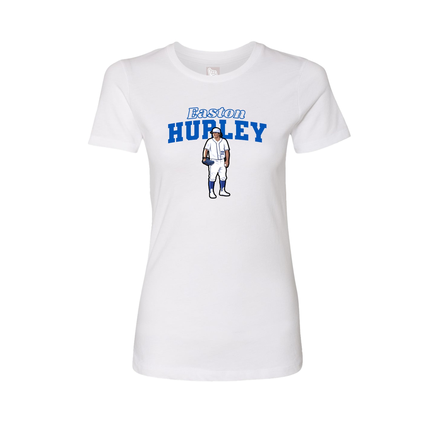 Womens Tee — Name Arch in White
