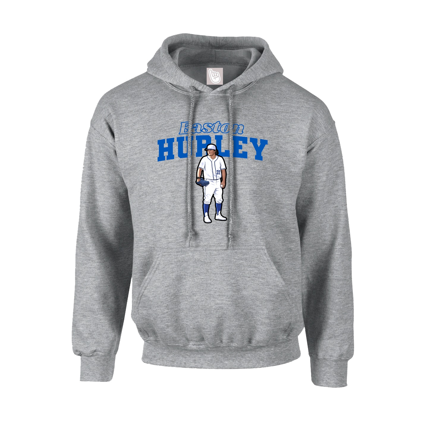 Youth Hoodie — Name Arch in Grey