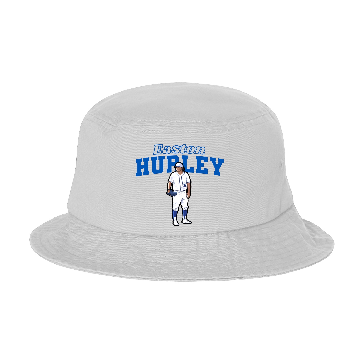 Bucket Cap — Name Arch in White