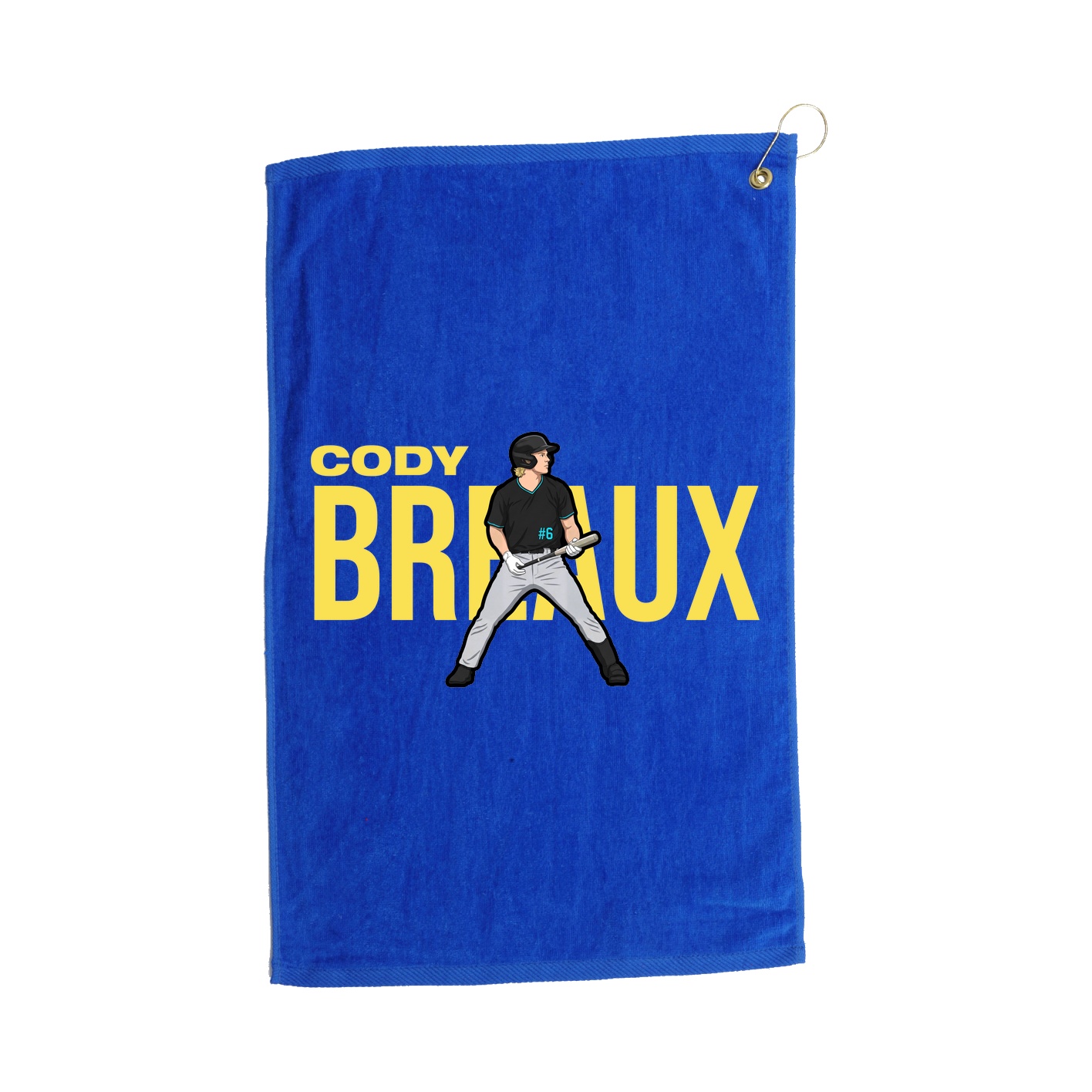 Golf Towel — Player Name in Royal