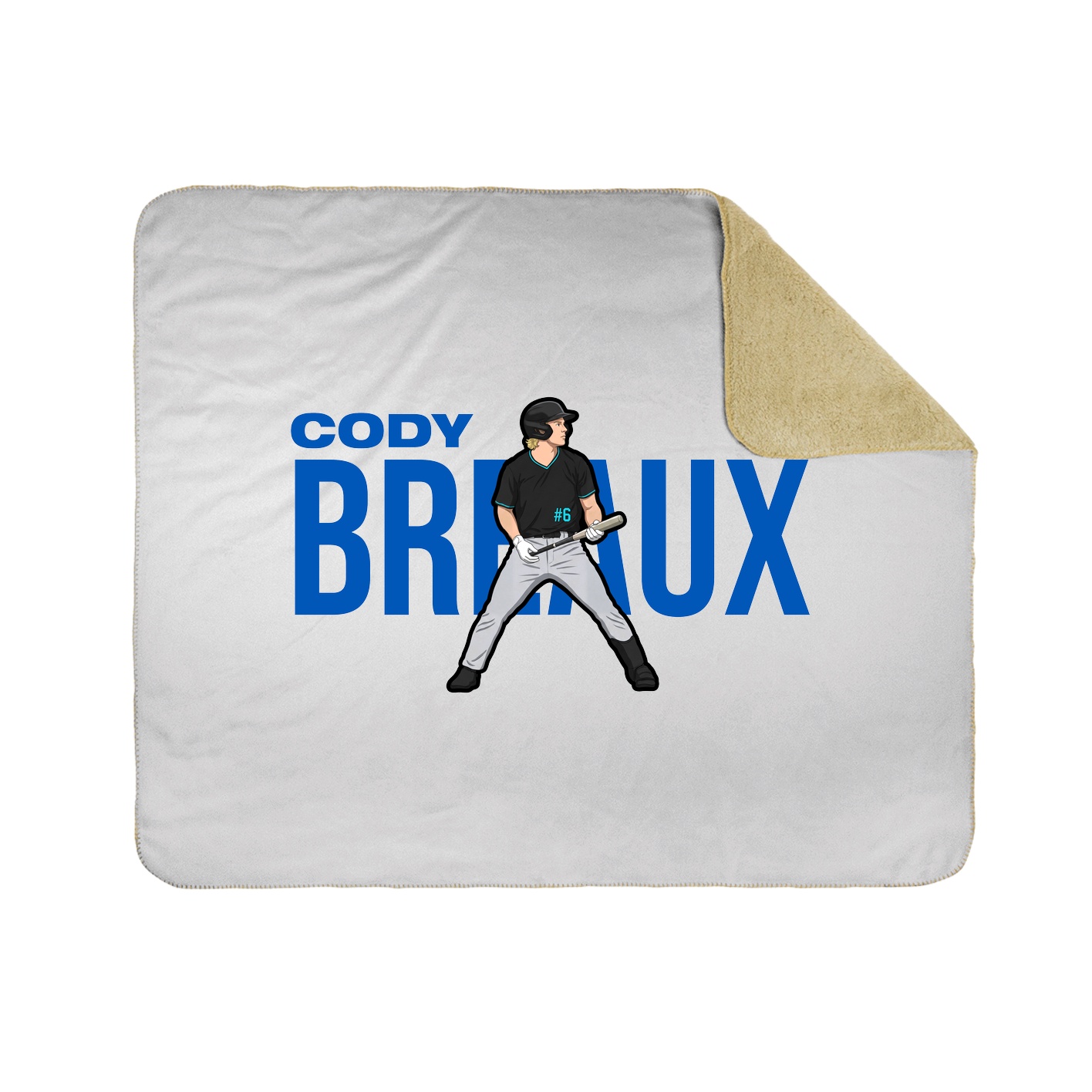 Throw Blanket — Player Name in White