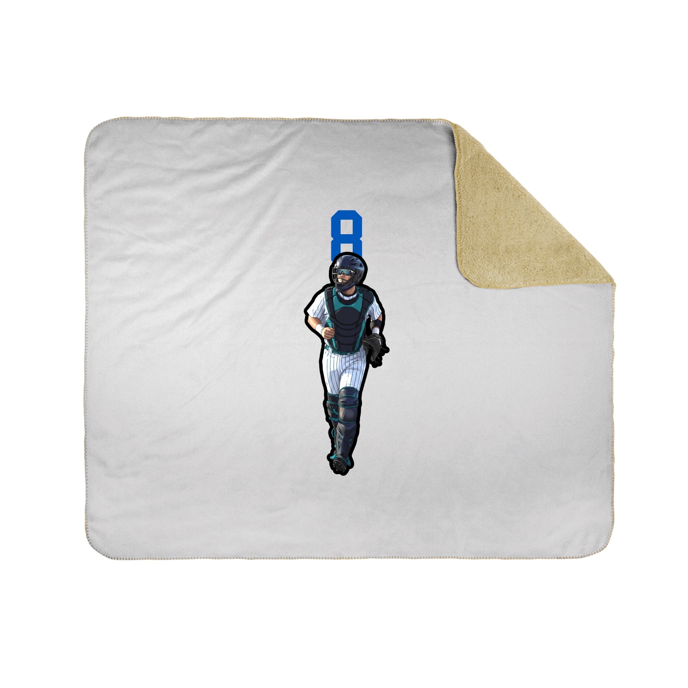 Throw Blanket — Number Top in White