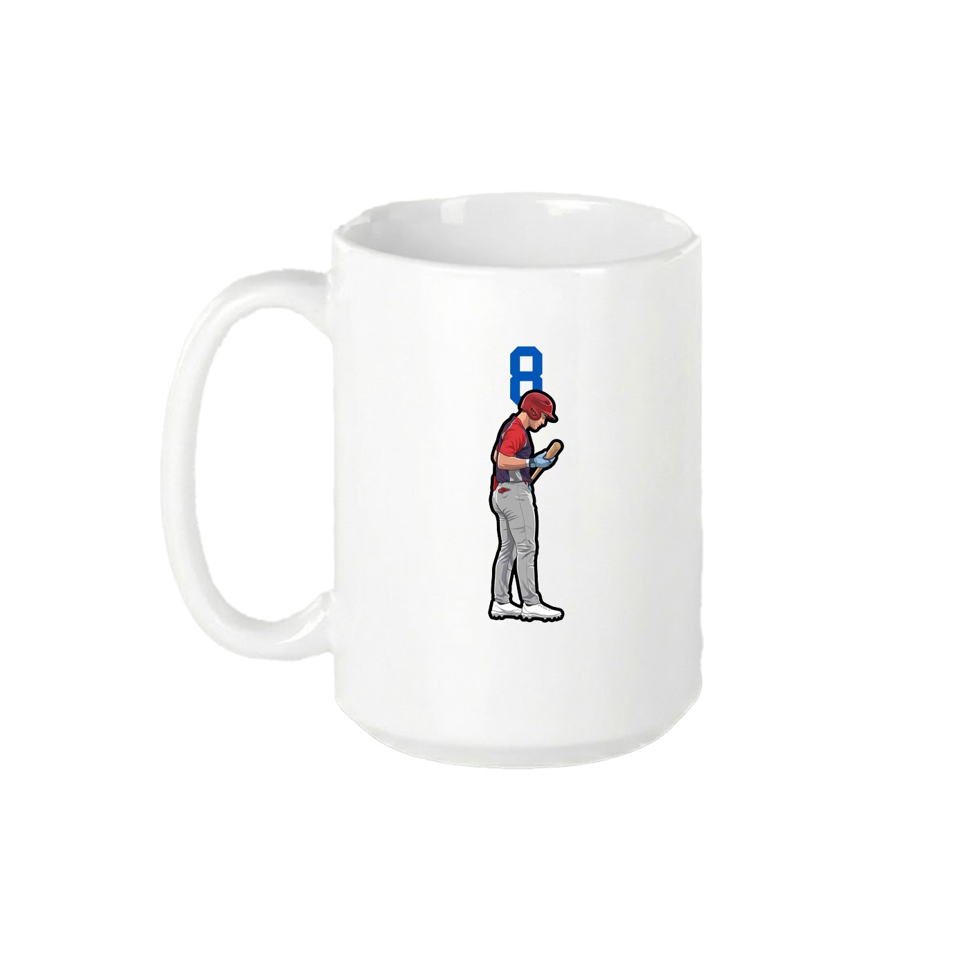15oz Coffee Mug — Number Top in White