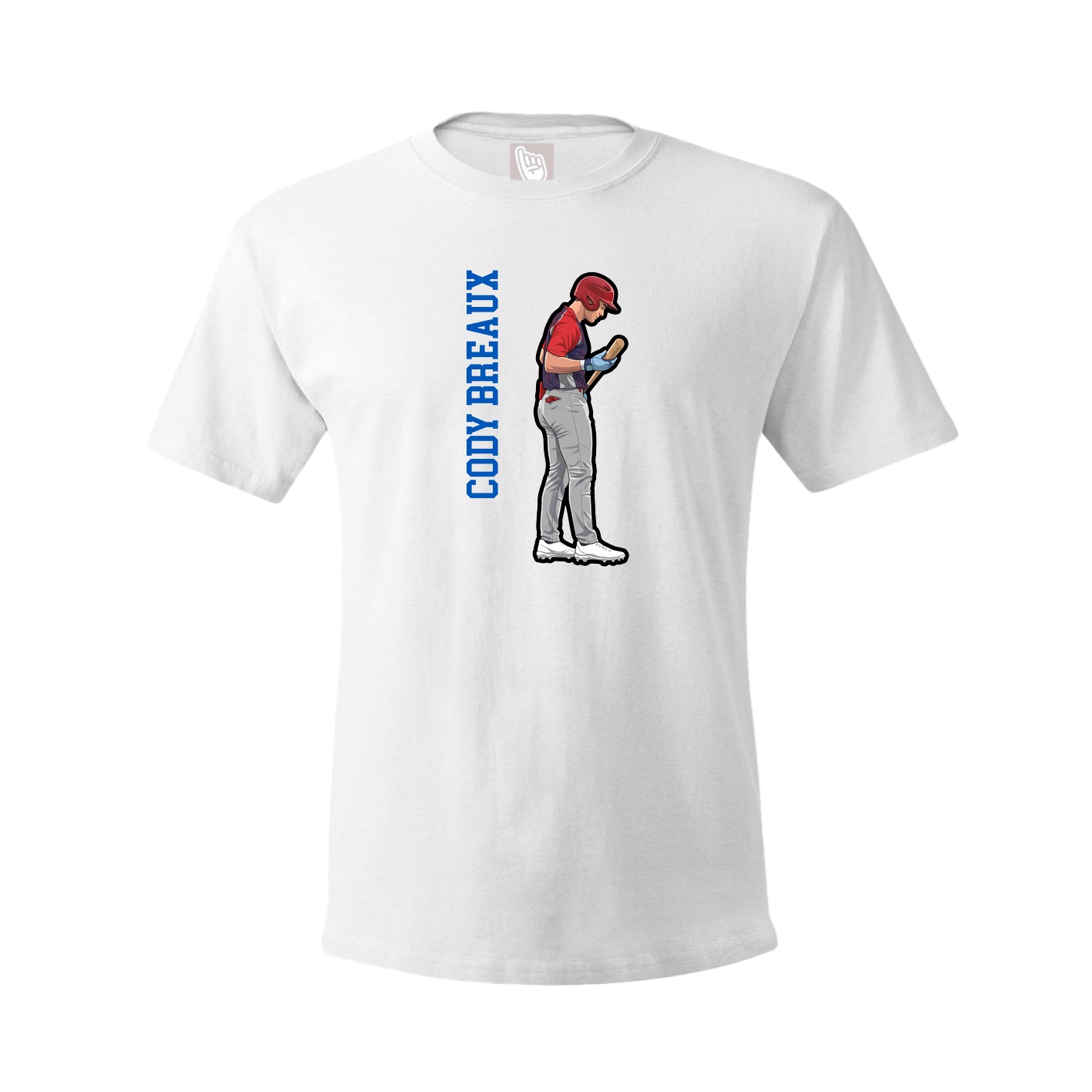 Tee — Name Vertical in White