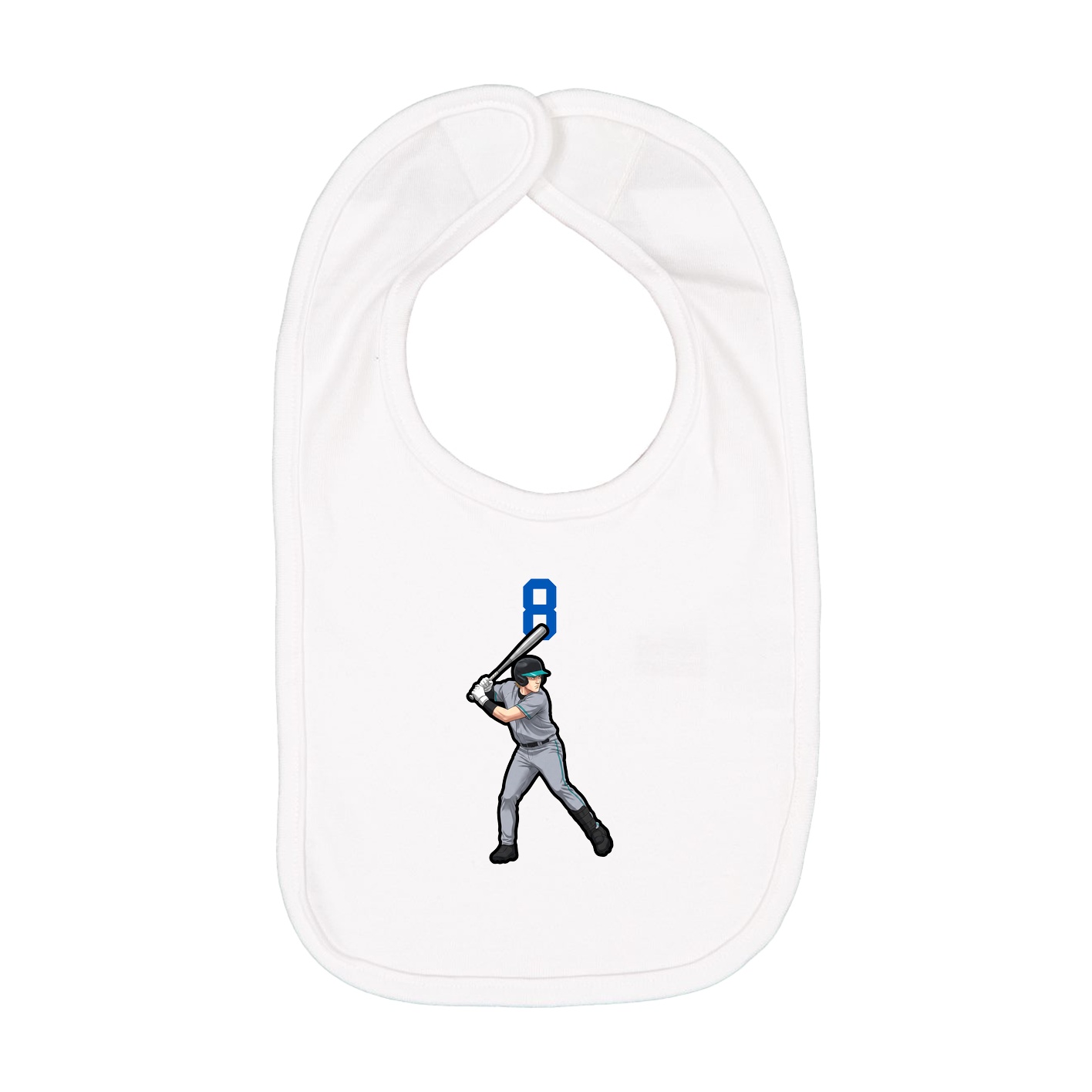 Infant Bib — Number Top in White
