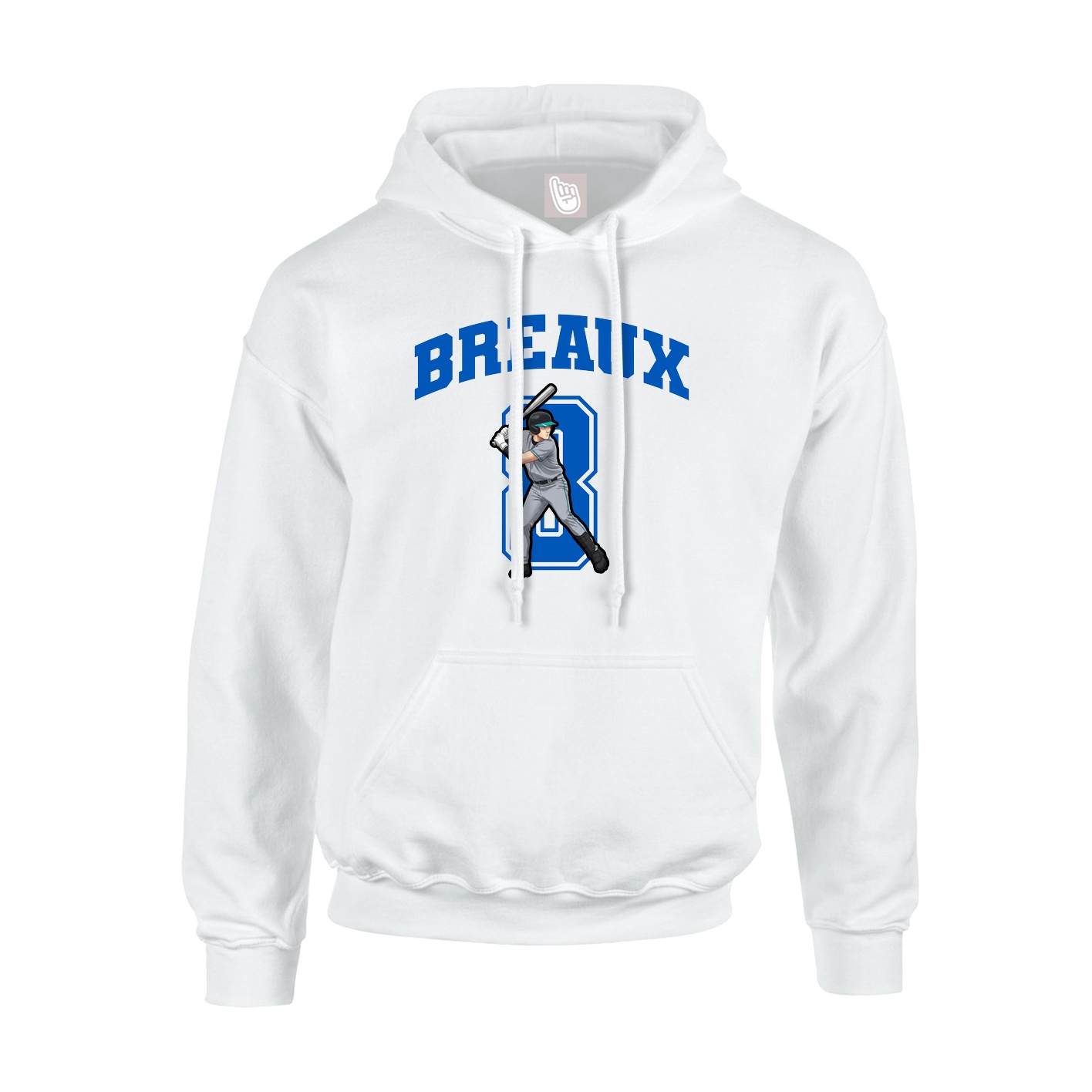 Hoodie — Number in White
