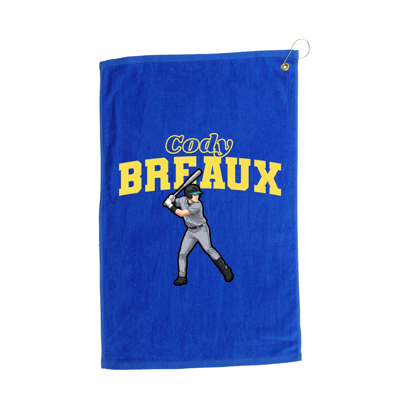 Golf Towel — Name Arch in Royal