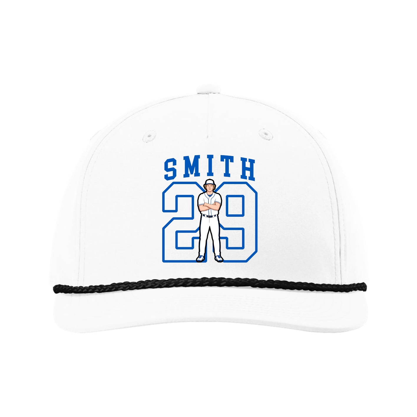 Five-Panel Classic Rope Cap — Shirsey in White
