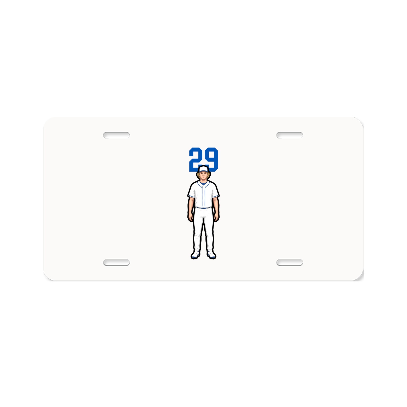License Plate — Number Top in Classic
