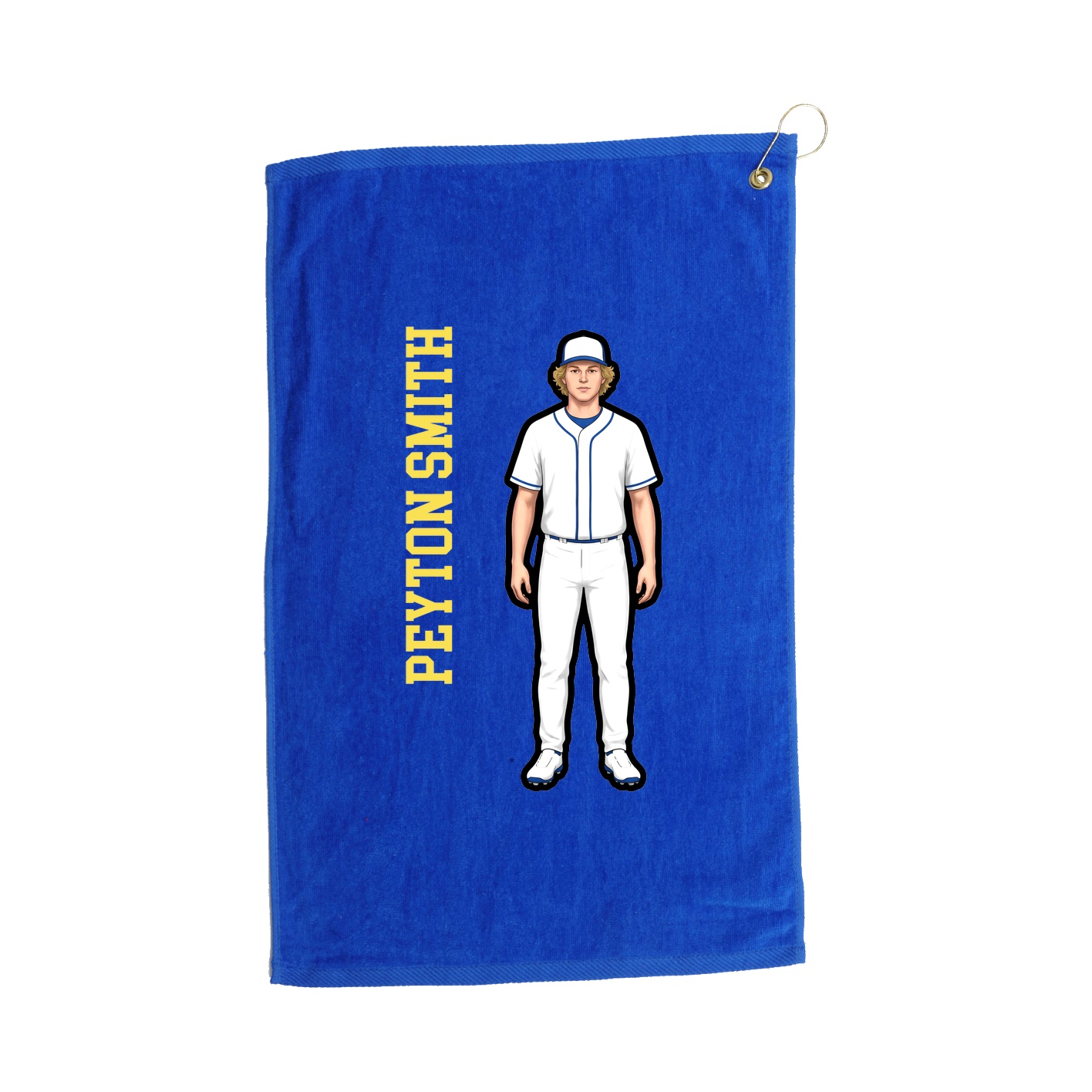 Golf Towel — Name Vertical in Royal
