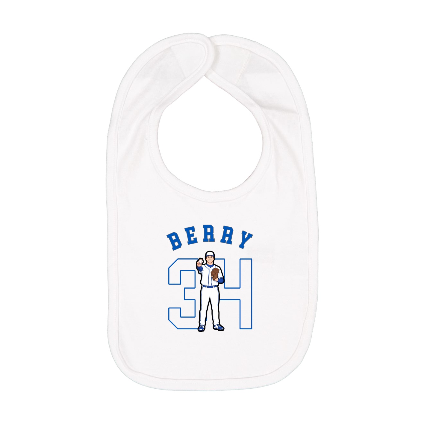 Infant Bib — Shirsey Arch in White