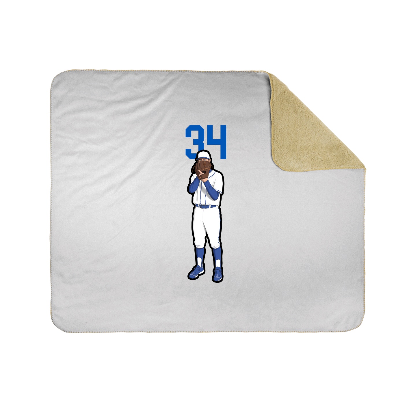 Throw Blanket — Number Top in White