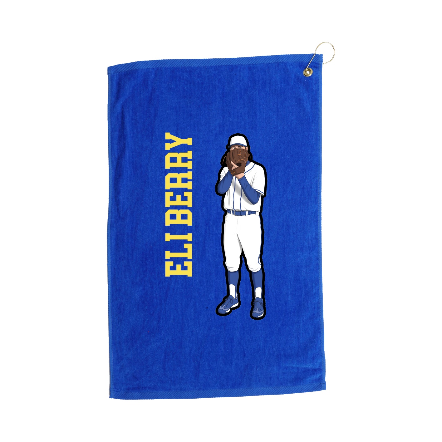 Golf Towel — Name Vertical in Royal