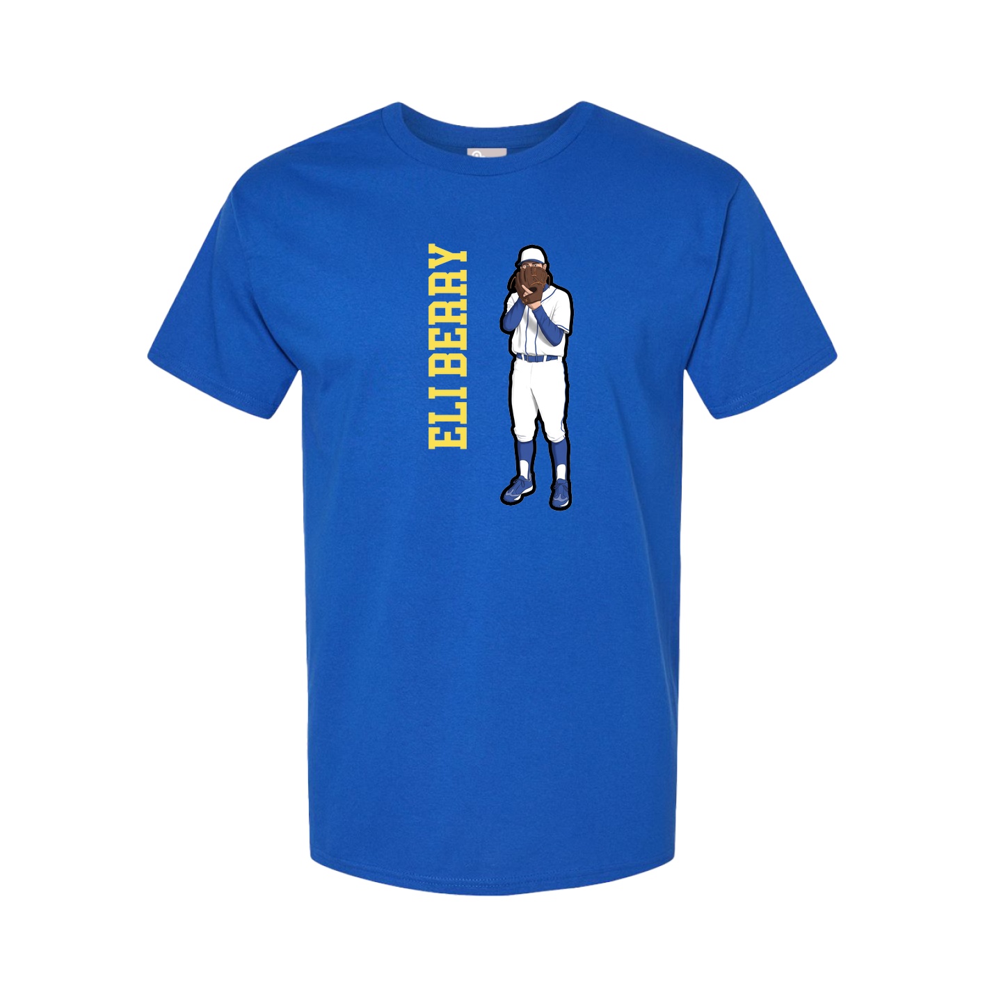 Youth Tee — Name Vertical in Royal