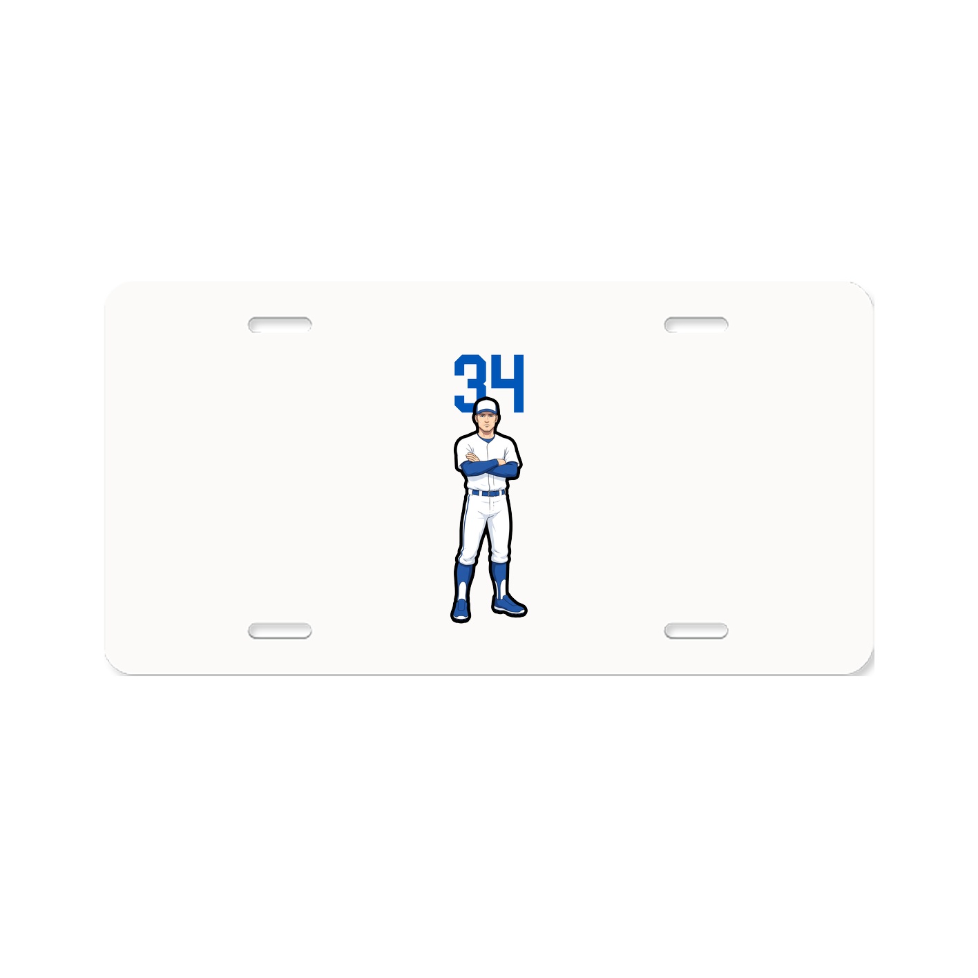 License Plate — Number Top in Classic