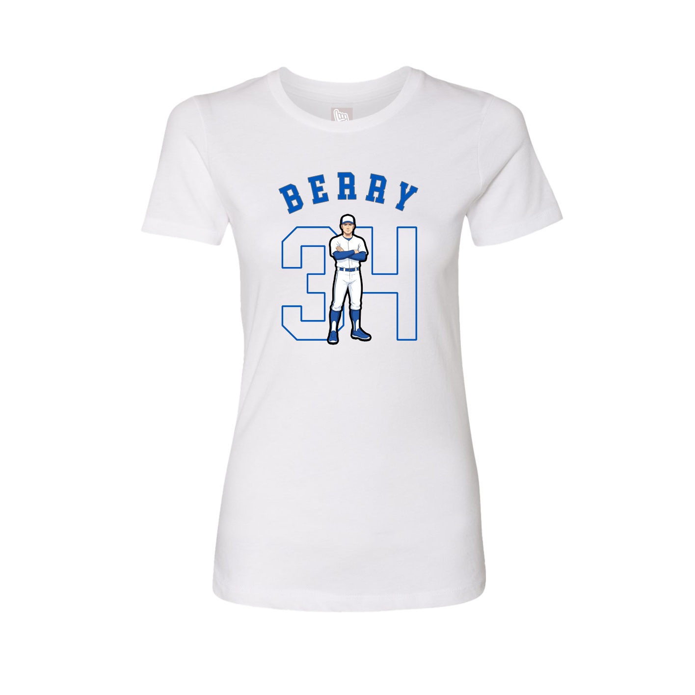 Fitted Women's Tee — Shirsey Arch in White