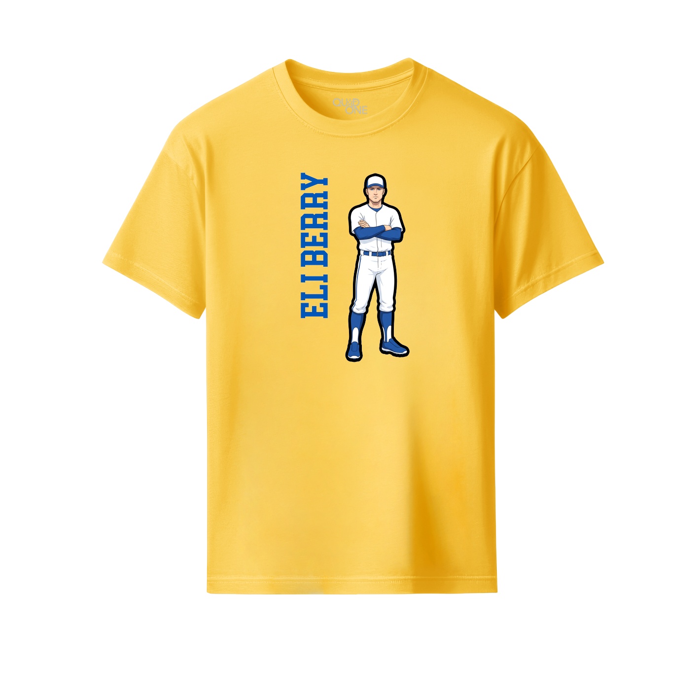 Youth Tee — Name Vertical in Yellow