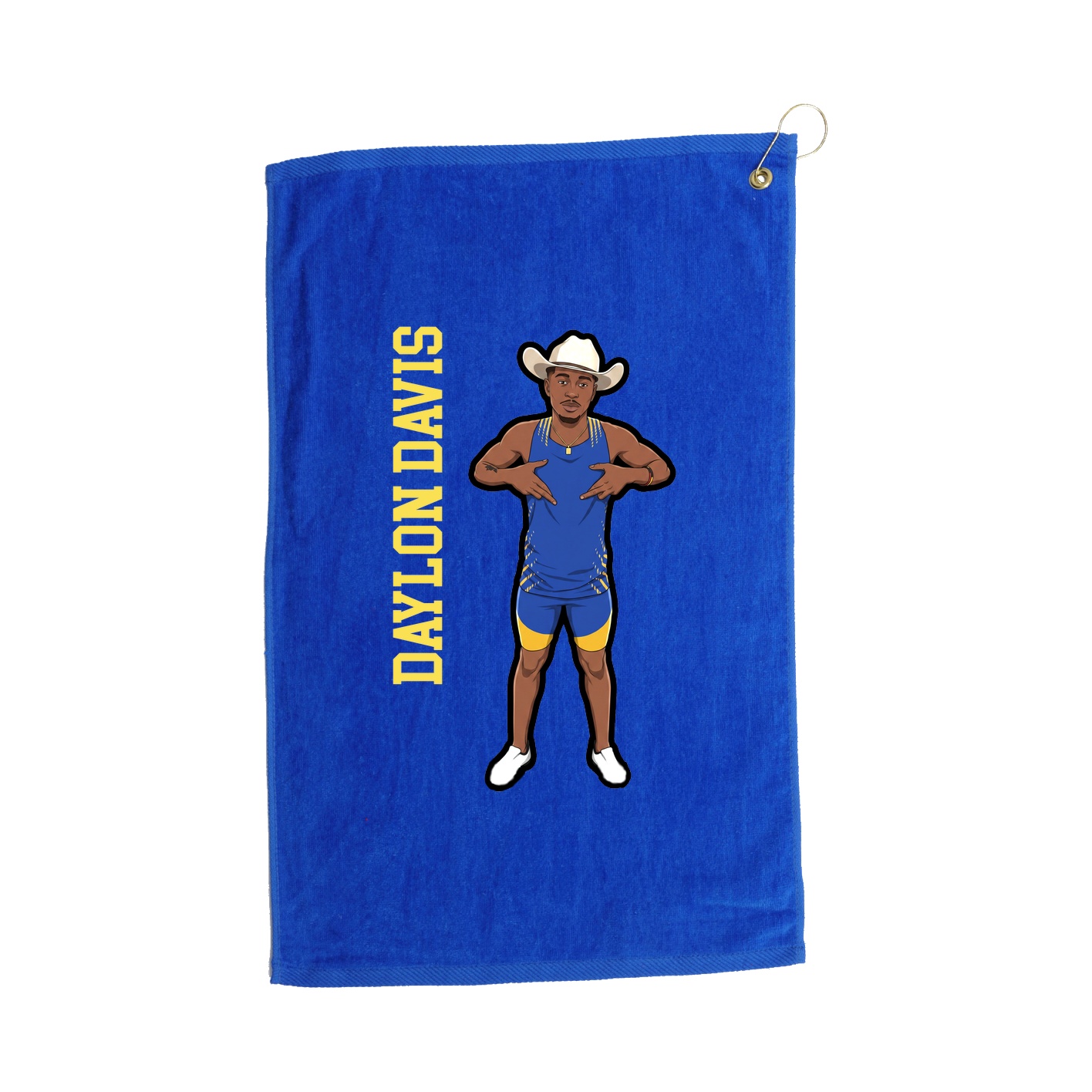 Golf Towel — Name Vertical in Royal