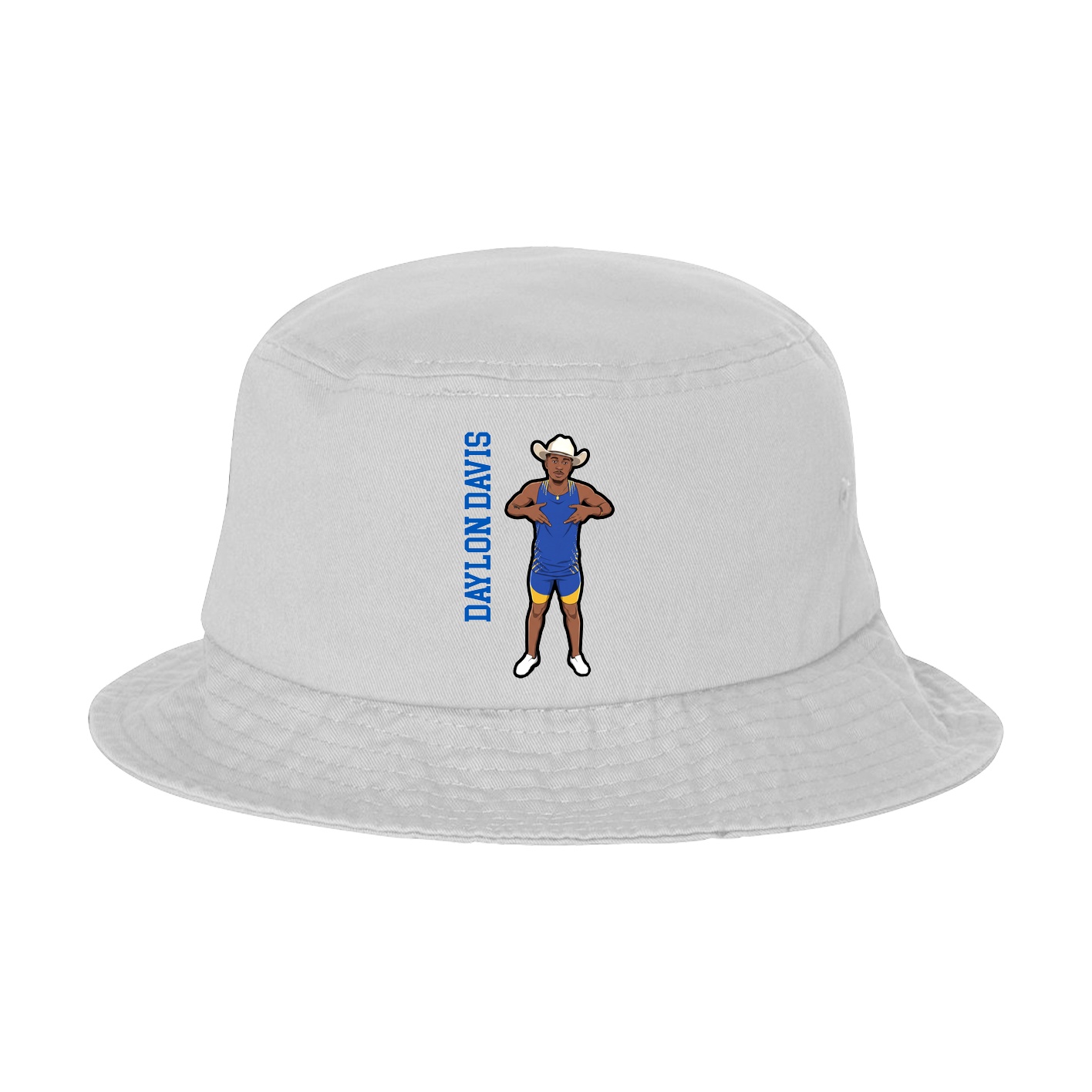 Bucket Cap — Name Vertical in White