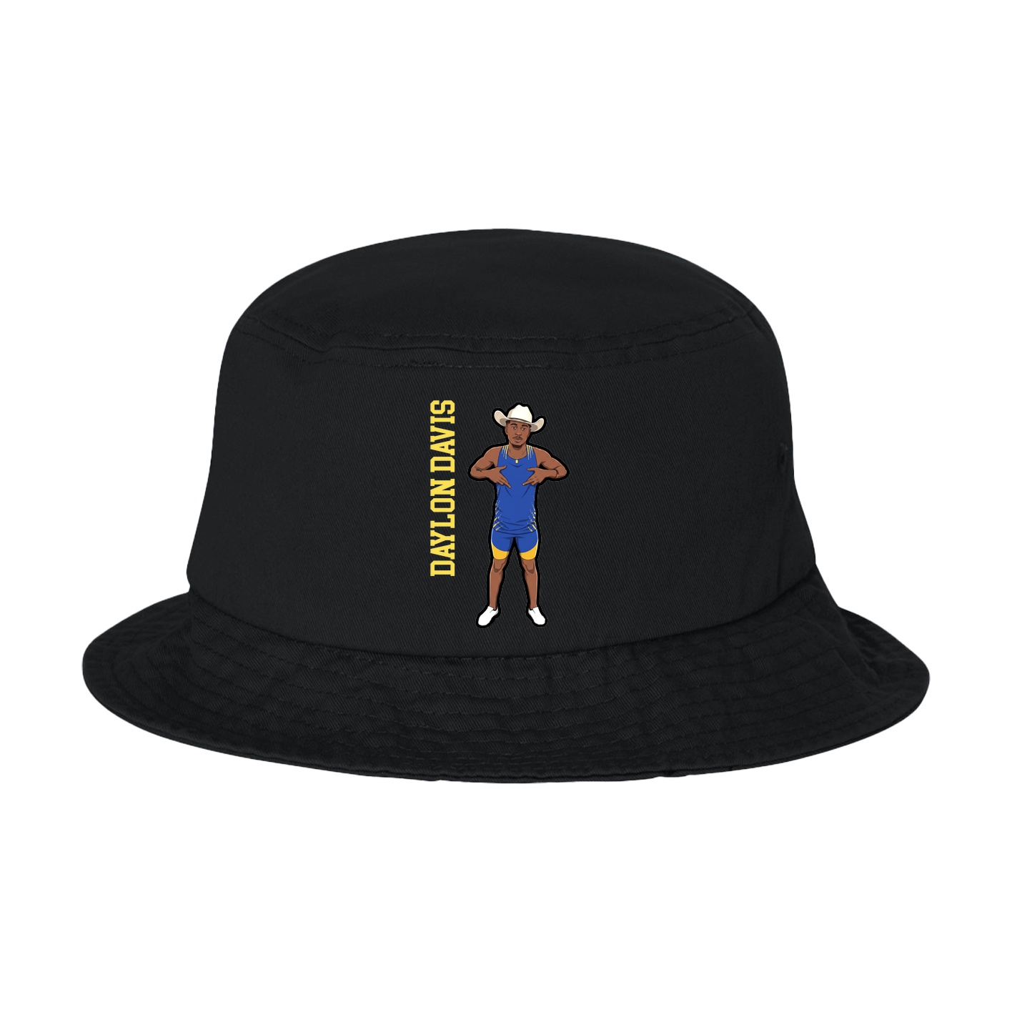 Bucket Cap — Name Vertical in Black