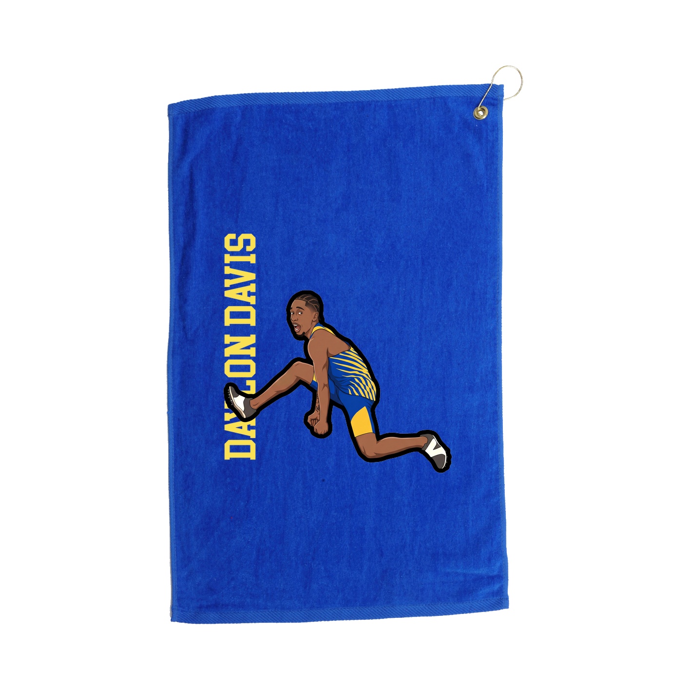 Golf Towel — Name Vertical in Royal