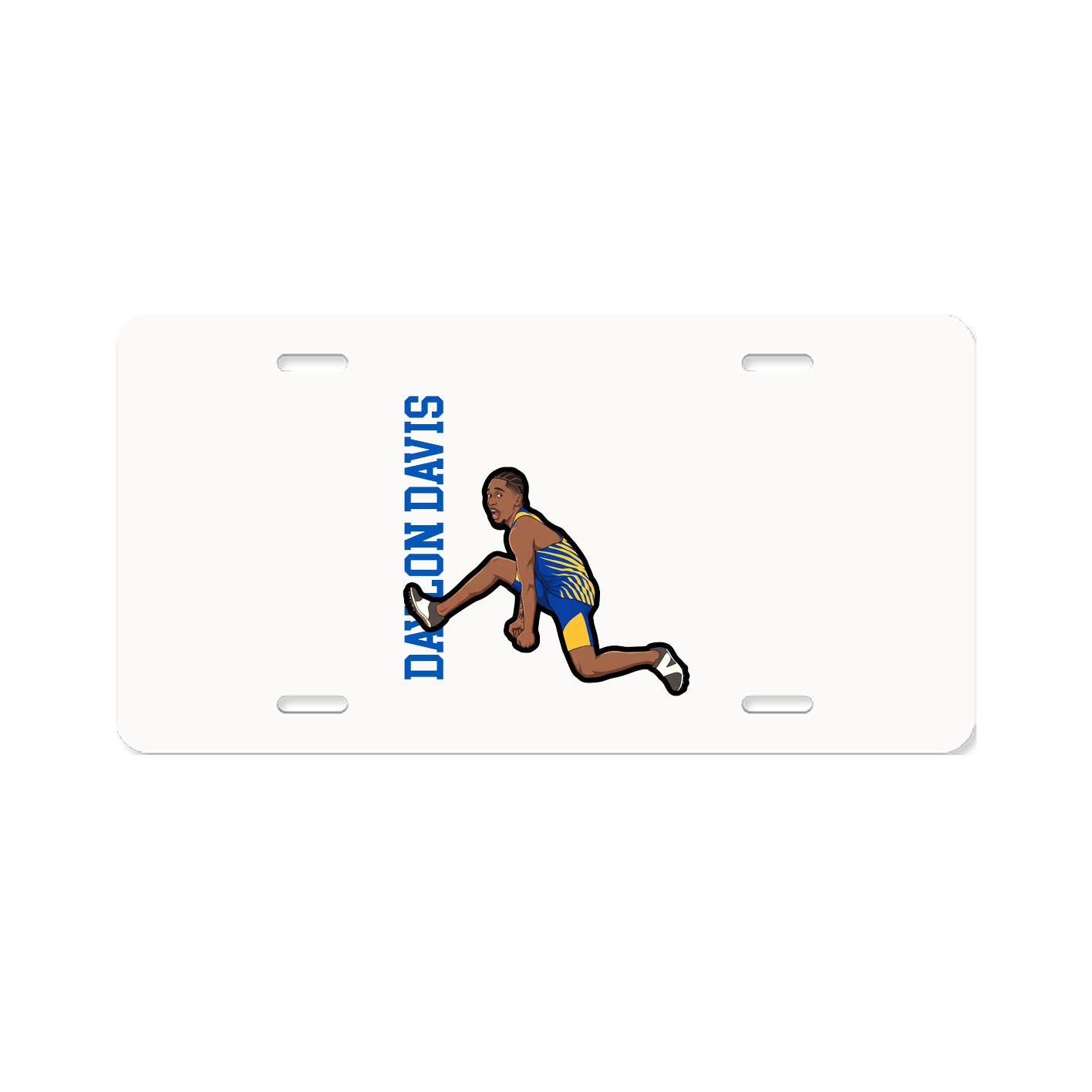 License Plate — Name Vertical in Classic