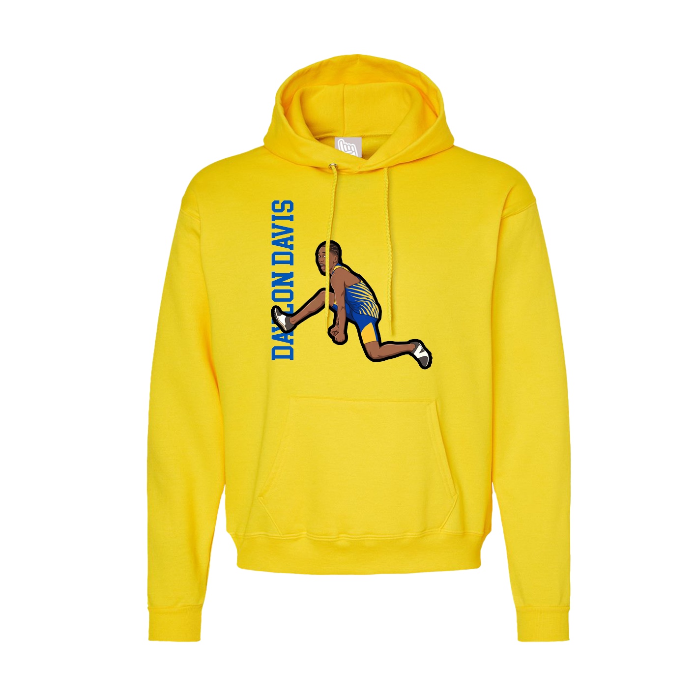 Hoodie — Name Vertical in Yellow