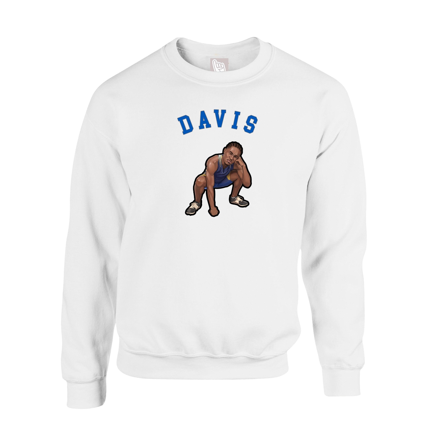 Fleece Crew — Shirsey Arch in White