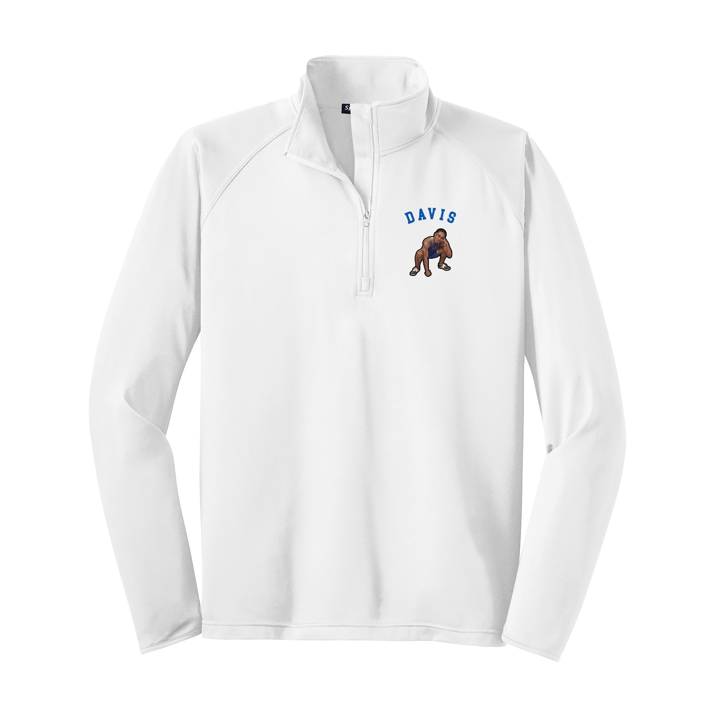 Q-Zip Pullover — Shirsey Arch in White