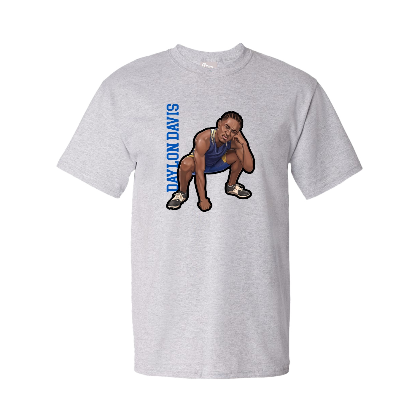 Tee — Name Vertical in Grey