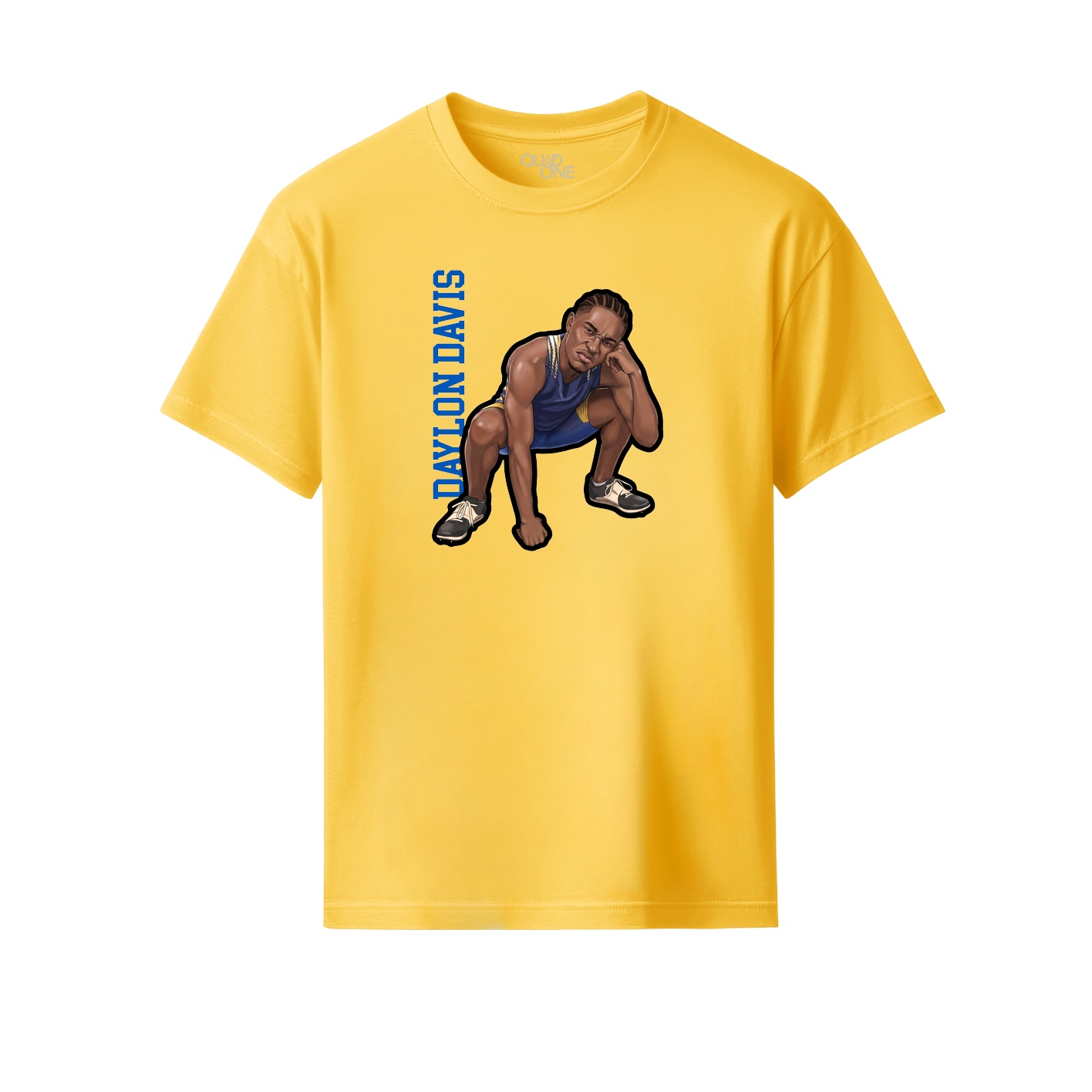 Youth Tee — Name Vertical in Yellow