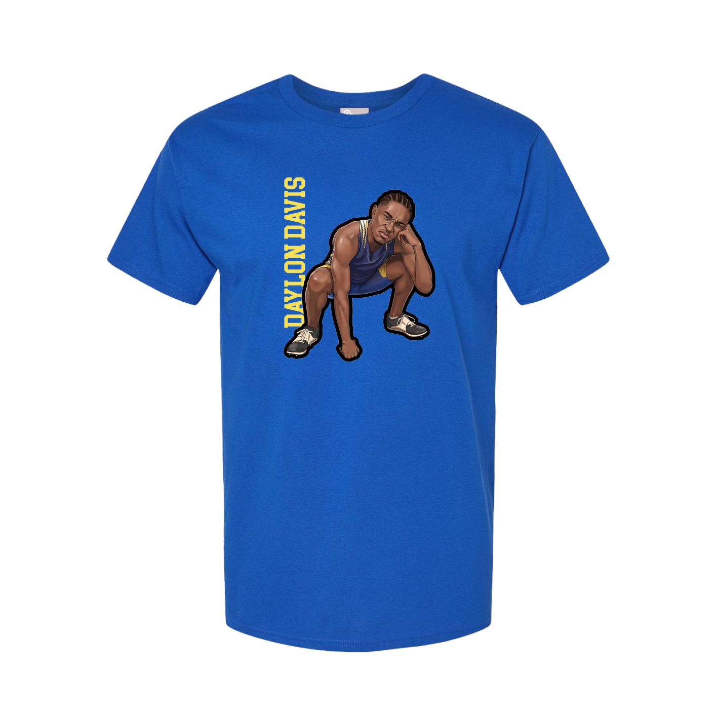 Youth Tee — Name Vertical in Royal
