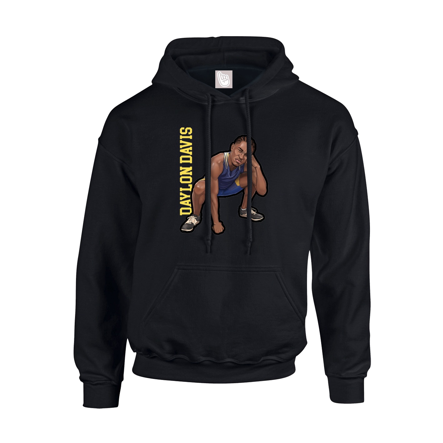 Youth Hoodie — Name Vertical in Black