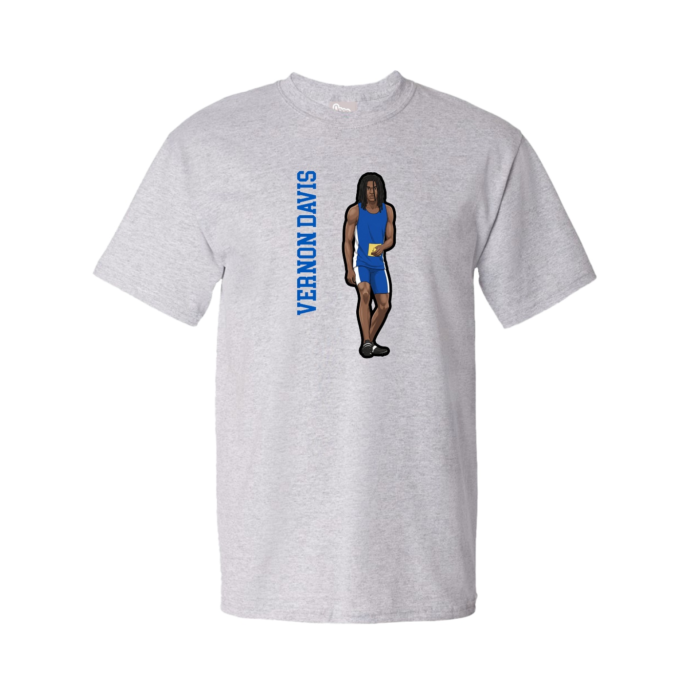 Tee — Name Vertical in Grey