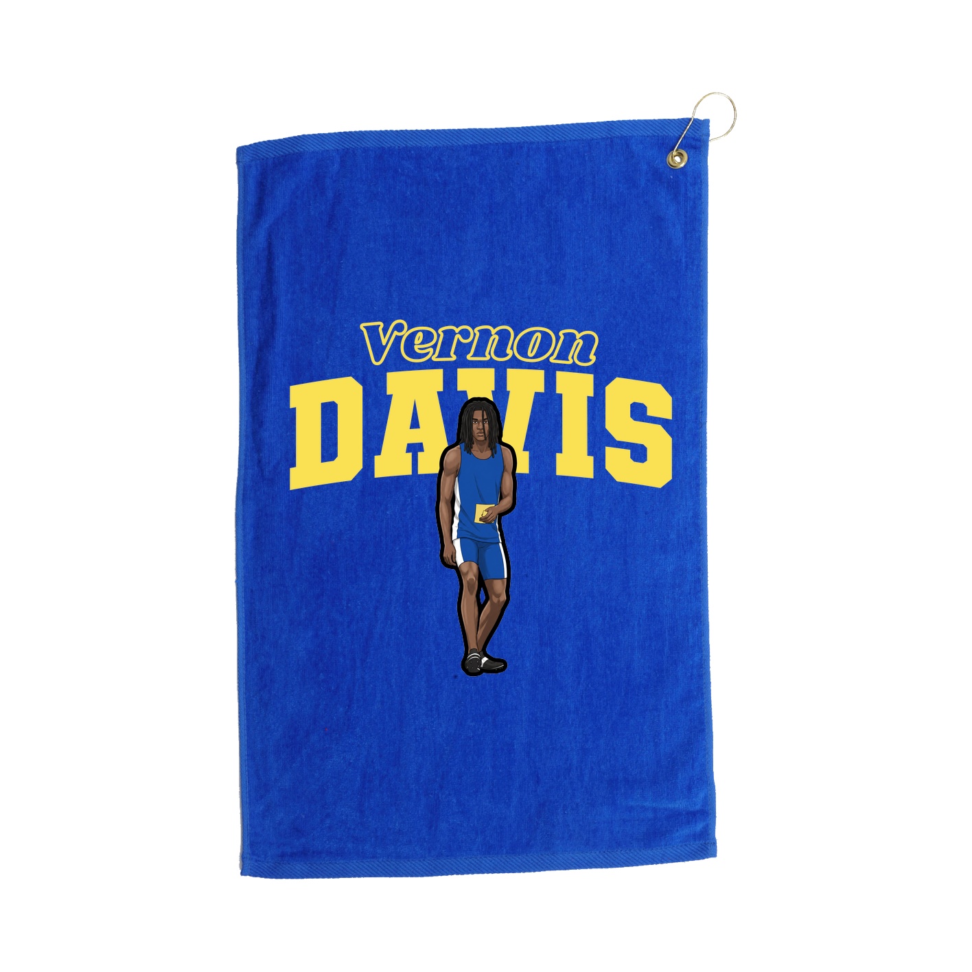 Golf Towel — Name Arch in Royal