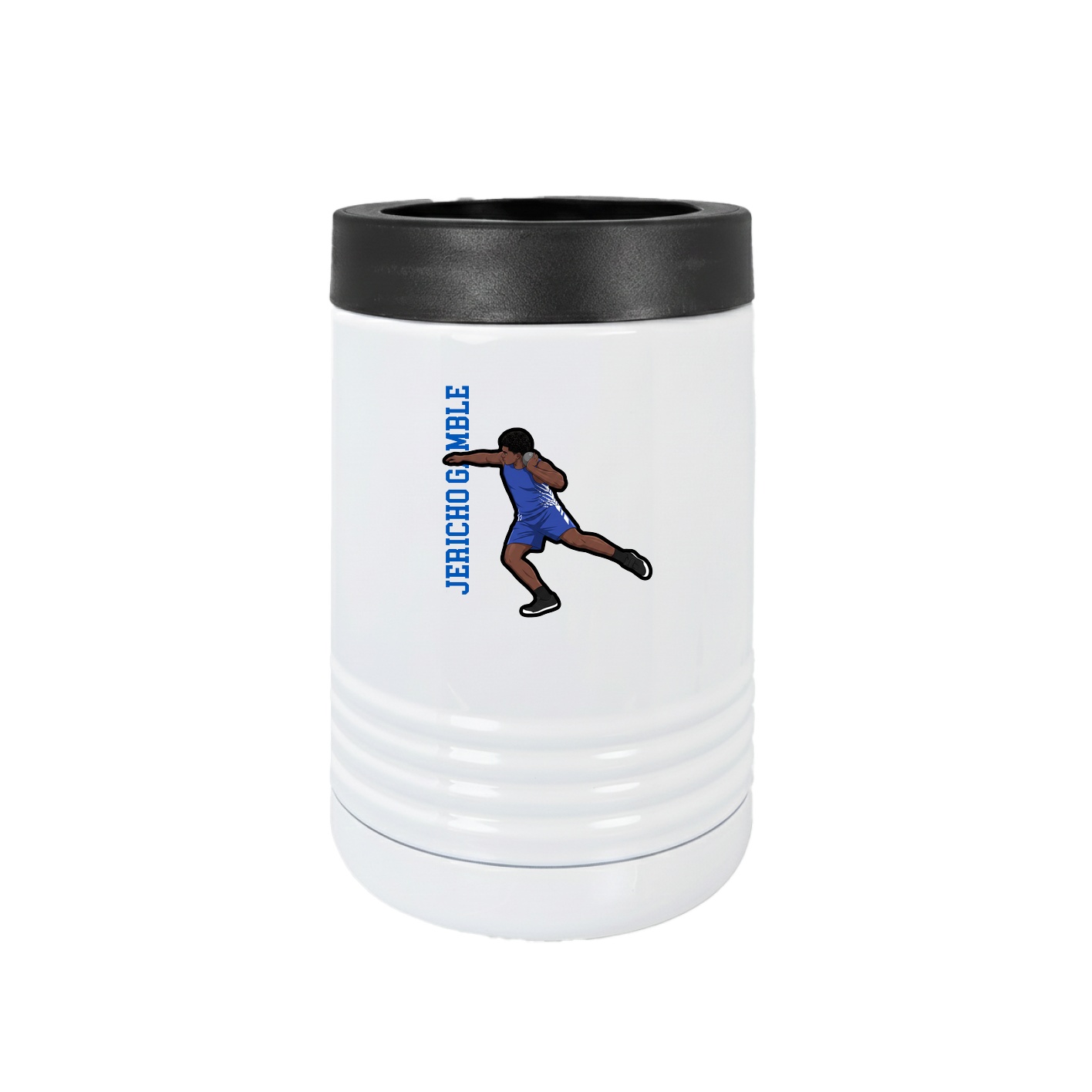 Beverage Holder — Name Vertical in White