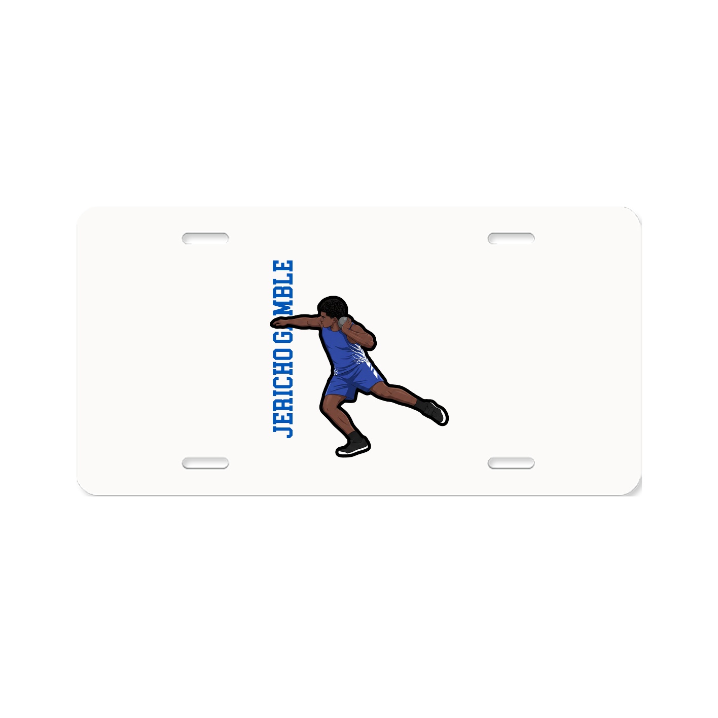License Plate — Name Vertical in Classic